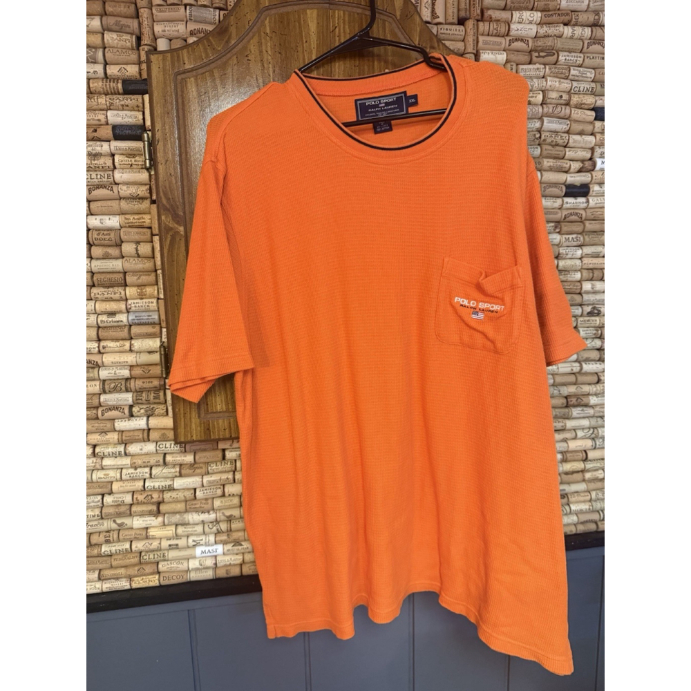 Ralph Lauren Polo Sport Waffle Knit Orange Pocket Ralph Lauren Men's Size XXL